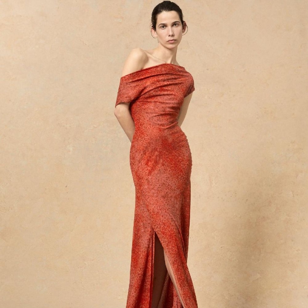 CORTANA - NADINE, GRANADA PRINT SILK DRESS (GORGEOUS)